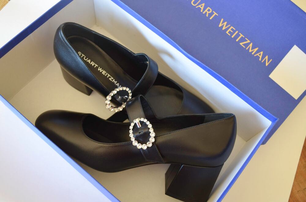 Stuart Weitzman Sloane Calfskin Mary Jane Pumps